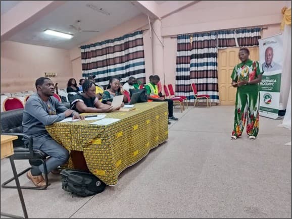 Adwumawura beneficiary pitching to TTU judges